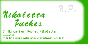 nikoletta puches business card